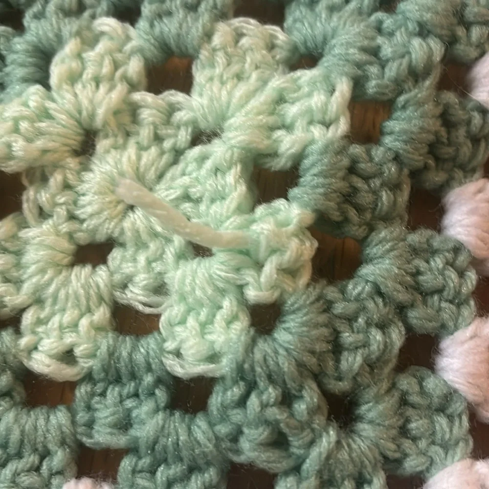 Vintage Crochet Blanket Quilt